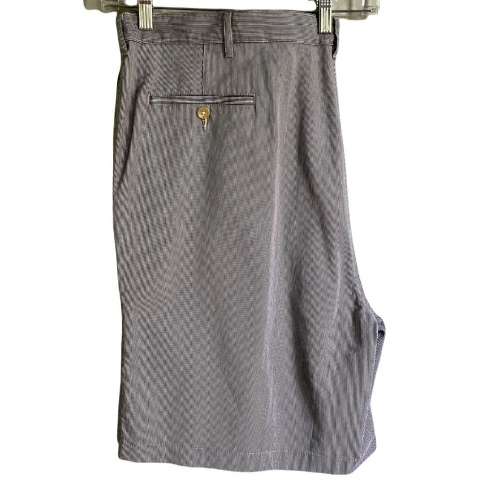 Lands' End Men's Pinstriped Cotton Shorts with Pockets Size 46